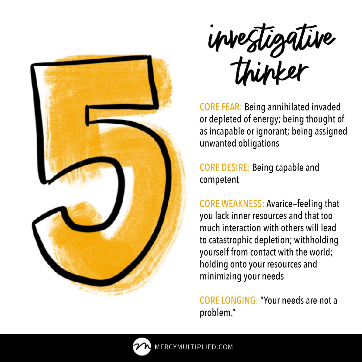 MercyMultiplied's tweet image. Retweet if you are an #Enneagram5! #MercyTalk @enneagram_coach