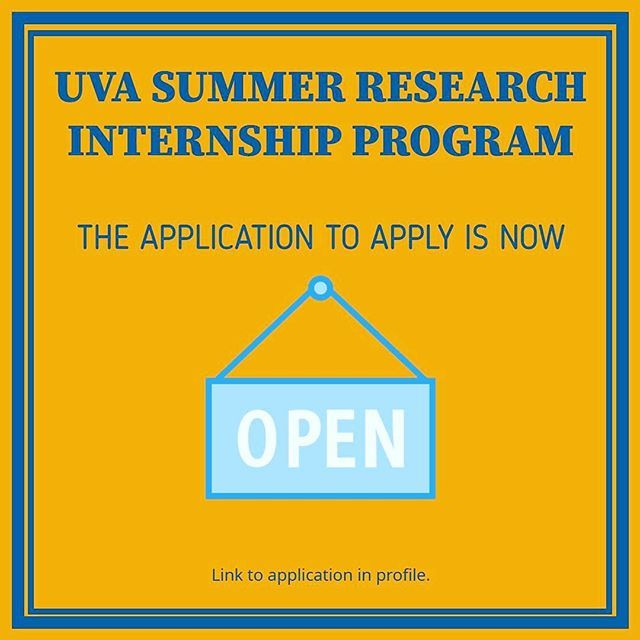 UVA SRIP on Twitter "The application to apply for our Summer 2020