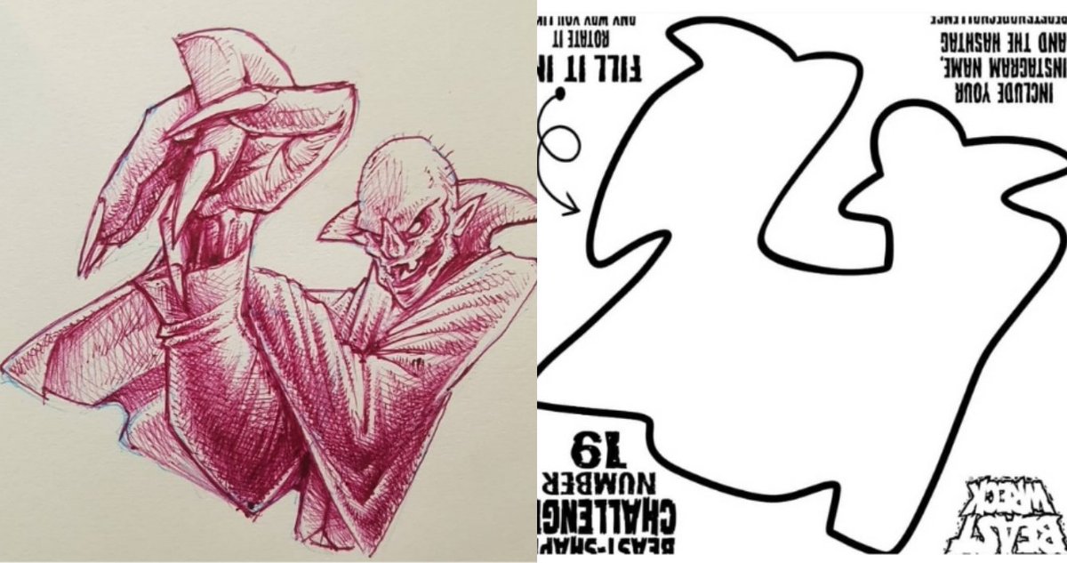 eeeeeewan's tweet photo. I dunno if Beastwreck is on twitter, but this is a drawing I did for his instagram #beastshapechallenge https://t.co/ORPti4ie6o