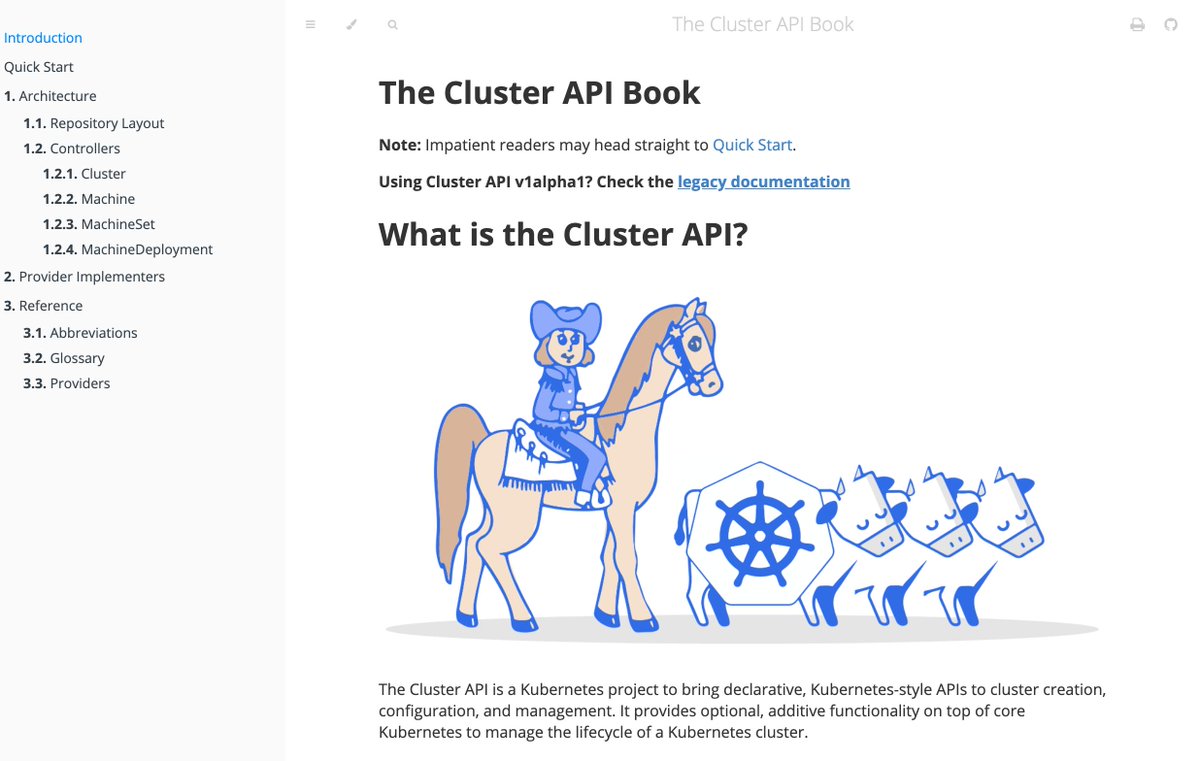 vinceprignano's tweet image. Quick preview at the #ClusterAPI book coming along nicely 🔖