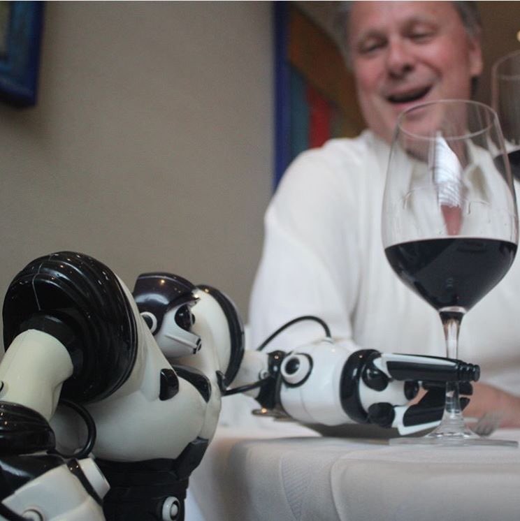 Does this mean robots prefer red over white?🍷⁠
⁠
Shoutout to @teambrowntrenchcoats on Instagram for this awesome picture! Hope your blind date went well!  #DivaAtTheMet⁠