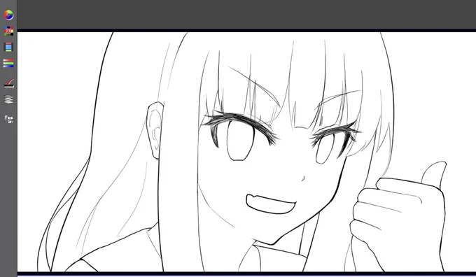 線画おしまい。
次は色塗り。 