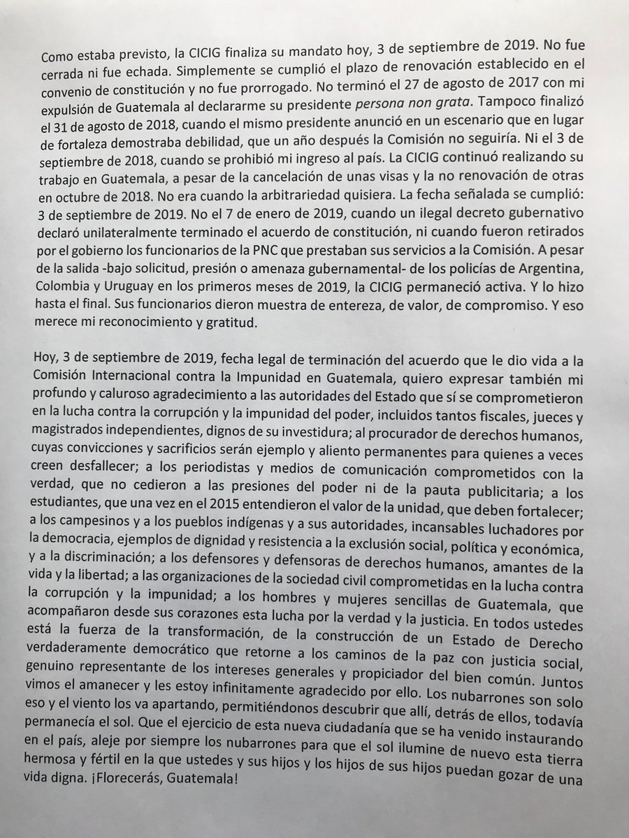 Que el ejercicio de esta nueva ciudadanía que se ha venido instaurando en el país, aleje por siempre los nubarrones para que el sol ilumine de nuevo esta tierra hermosa y fértil en la que ustedes y sus hijos y los hijos de sus hijos, puedan gozar de una vida digna.