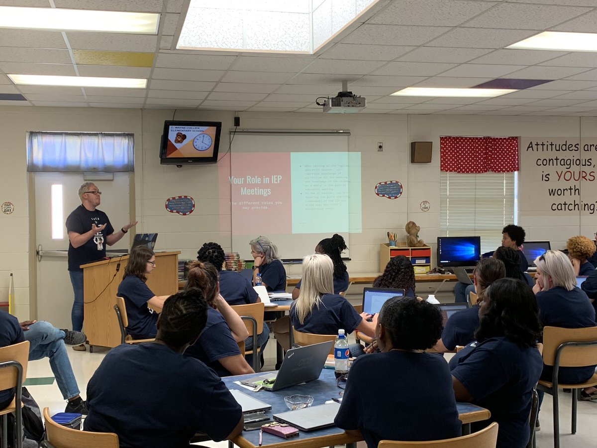 One of our BTs presenting at our staff mtg.  Leadership in action!  <a href="/mellottahill1/">Mellotta Hill</a> <a href="/CumberlandCoSch/">Cumberland County Schools</a> @CCSSuptConnelly