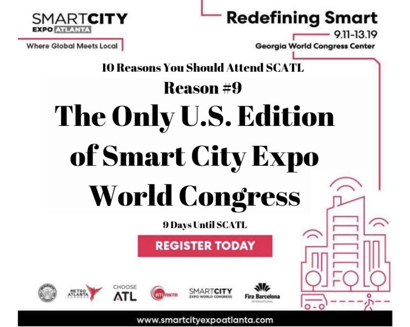 SmartCityATL's tweet photo. Smart City Expo Atlanta is the only U.S. edition of @SmartCityexpo World Congress, the world’s leading conference and expo on smart cities and smart urban solutions, held annually in Barcelona. https://t.co/Mln2A2JOIo