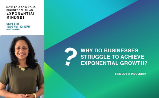 Headed over to #INBOUND19? Hope to see you at the #breakout session on Sept 5th where I will decode exponential growth and the mindset needed for it.