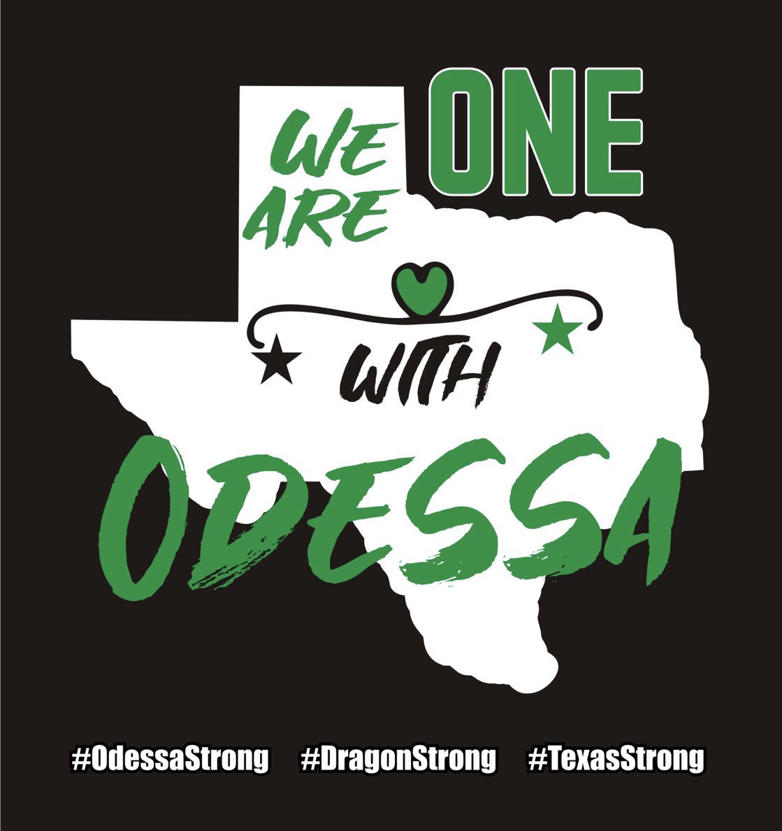 Help Dragon cheer support recent Odessa victims. Get your shirt from a Varsity Cheerleader today! #odessastrong #dragonstrong #texasstrong <a href="/CABCSLC/">CABC</a> <a href="/SLCAthletics/">Carroll Dragons</a> <a href="/Carrollisd/">Carroll ISD</a>