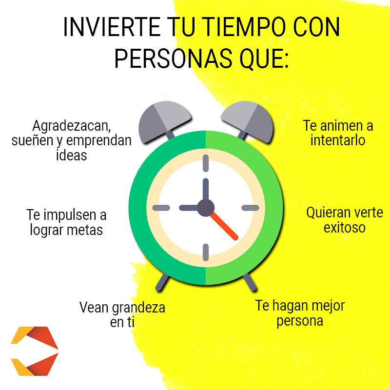 cuncode's tweet image. Invierte tu tiempo con personas que puedan ayudarte a crecer y no te limiten, recuerda que es uno de los recursos más valiosos que tenemos 😉