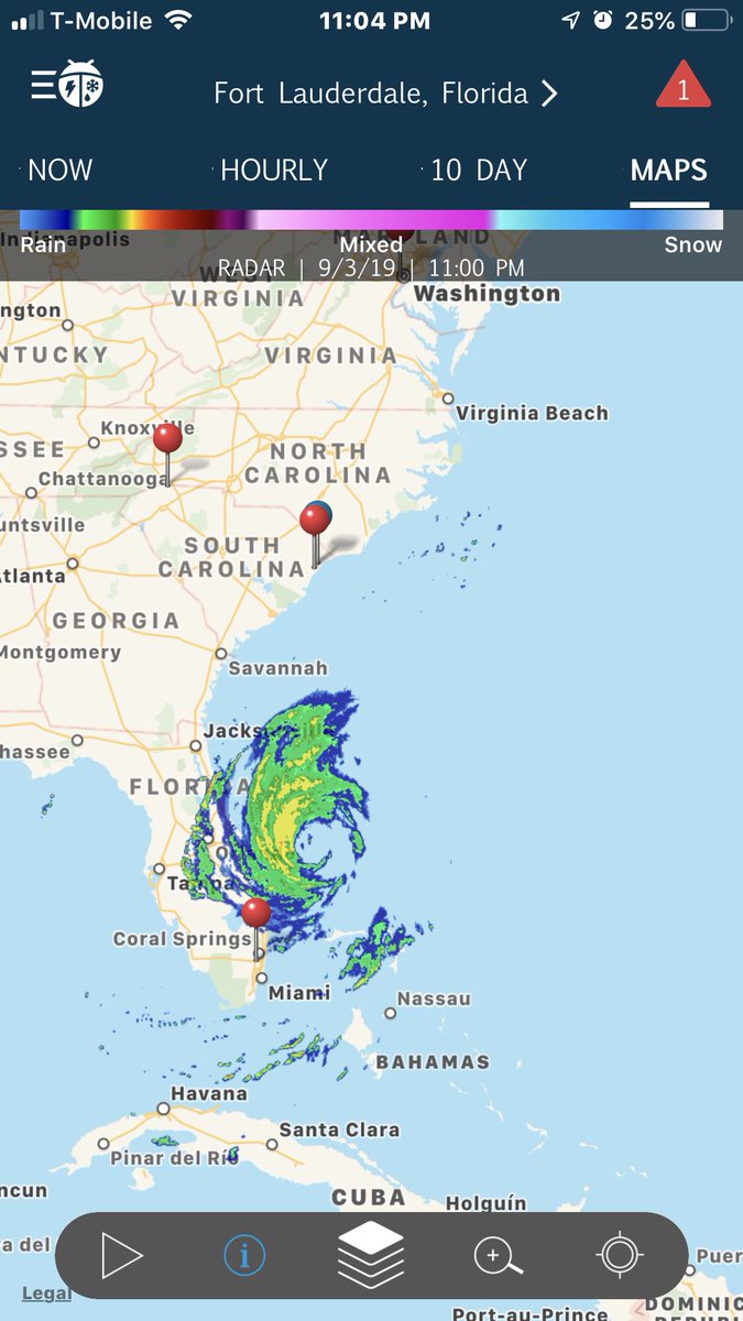 Storm29579's tweet photo. Long day. Bless those in The Bahamas. #PrayForTheBahamas 🙏 and for everyone else that will be affected by #Dorian

Stay safe everyone. https://t.co/guuhKcrcbN