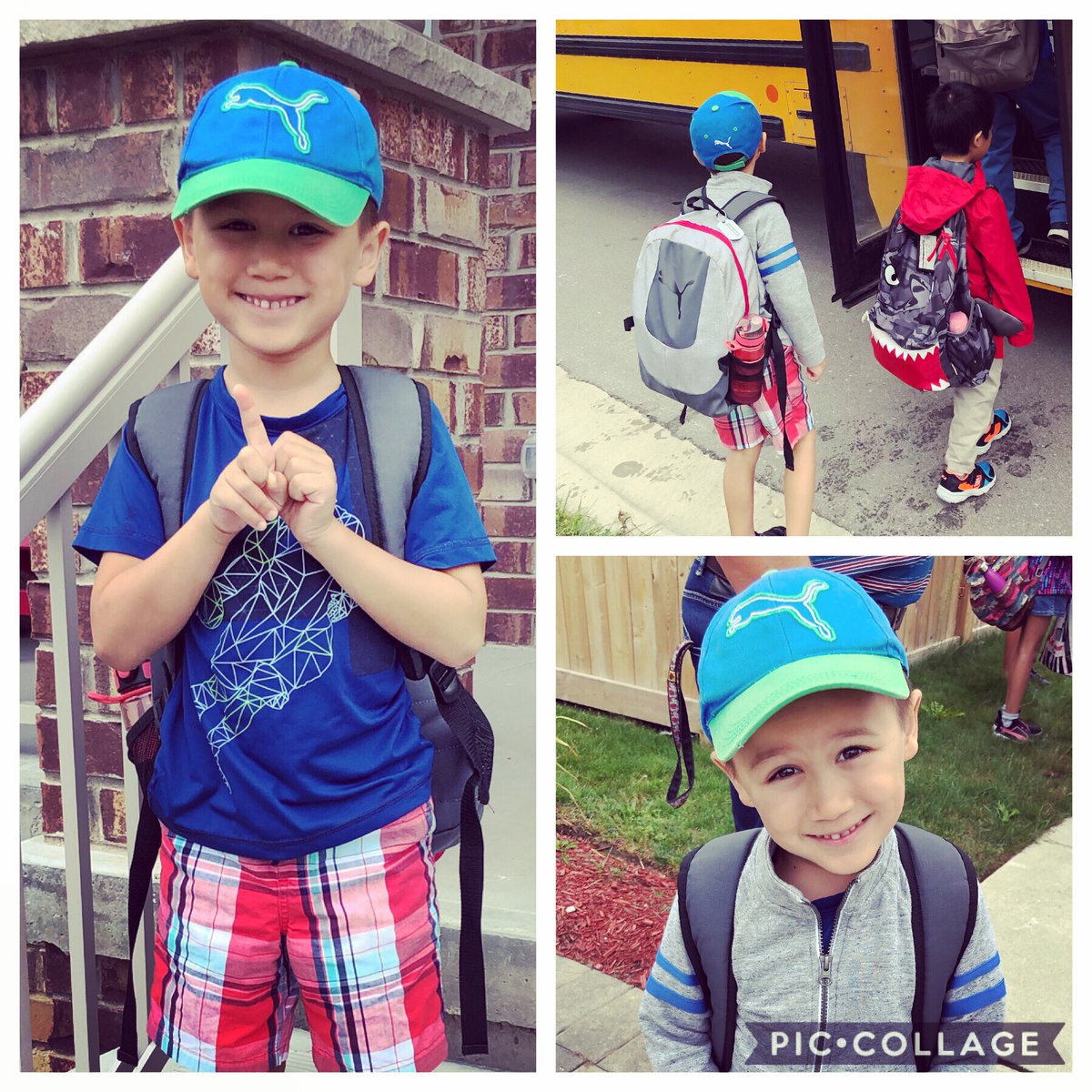 imandylam's tweet photo. This little guy is off to Grade 1... unfortunately they didn’t let me on the bus this year 😂 #firstdayfirstgrade https://t.co/QeV9pEs0NU