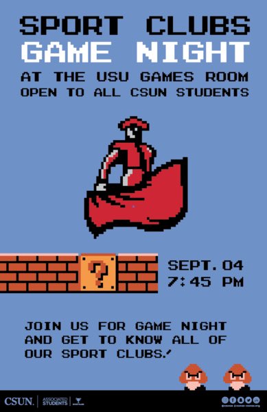 csunwlax's tweet image. Tomorrow at 7:45PM is Sport Clubs Game Night, hope to see y’all there! This is great way to know the sport clubs &amp;amp; to have a good time 😁👌🏼