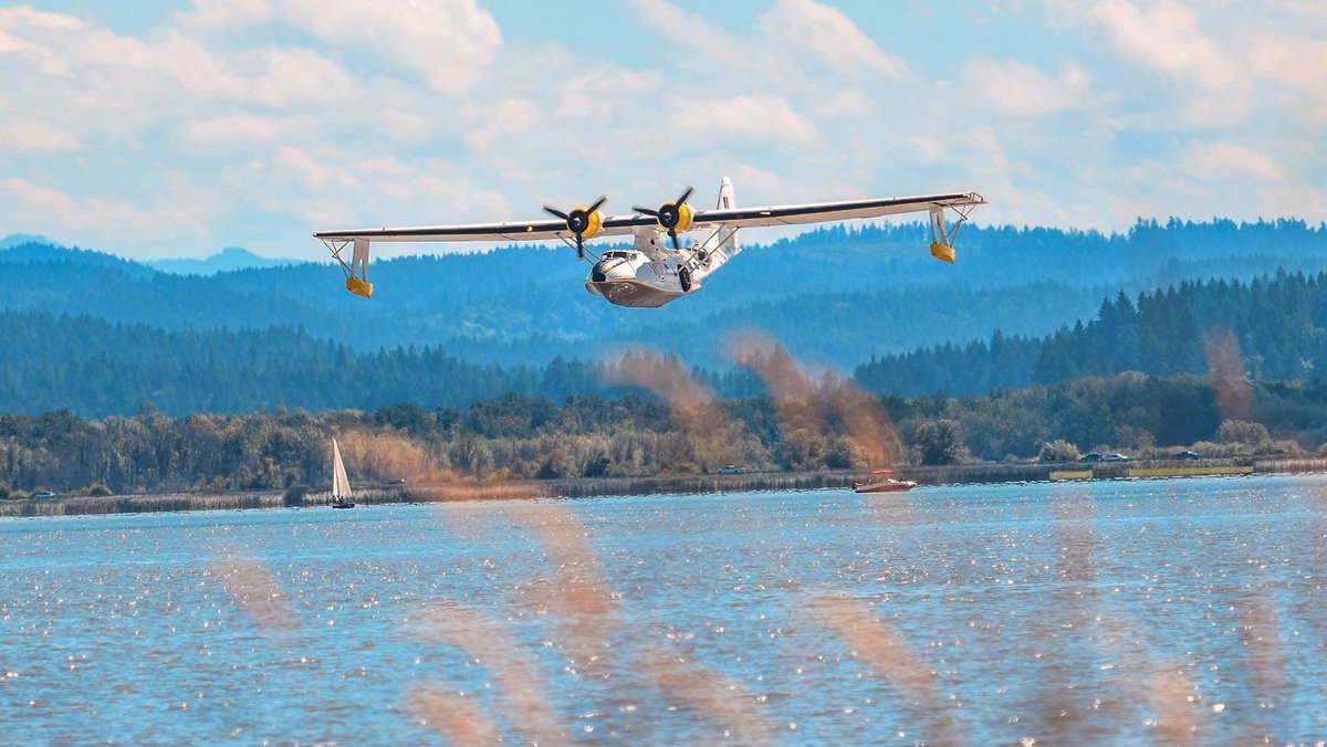 oregonairshow's tweet image. 17 days to go!!! We're a little 🤩🤩🤩 as the PBY-5A Catalina will appear in all of its fame and glory at the Oregon Air Show as a static display! Want to ride in the PBY-5A? The pilot will be selling tickets on-site!
#PBY5A @gbrxcompanies #SettingTheStandard #OregonAirShow