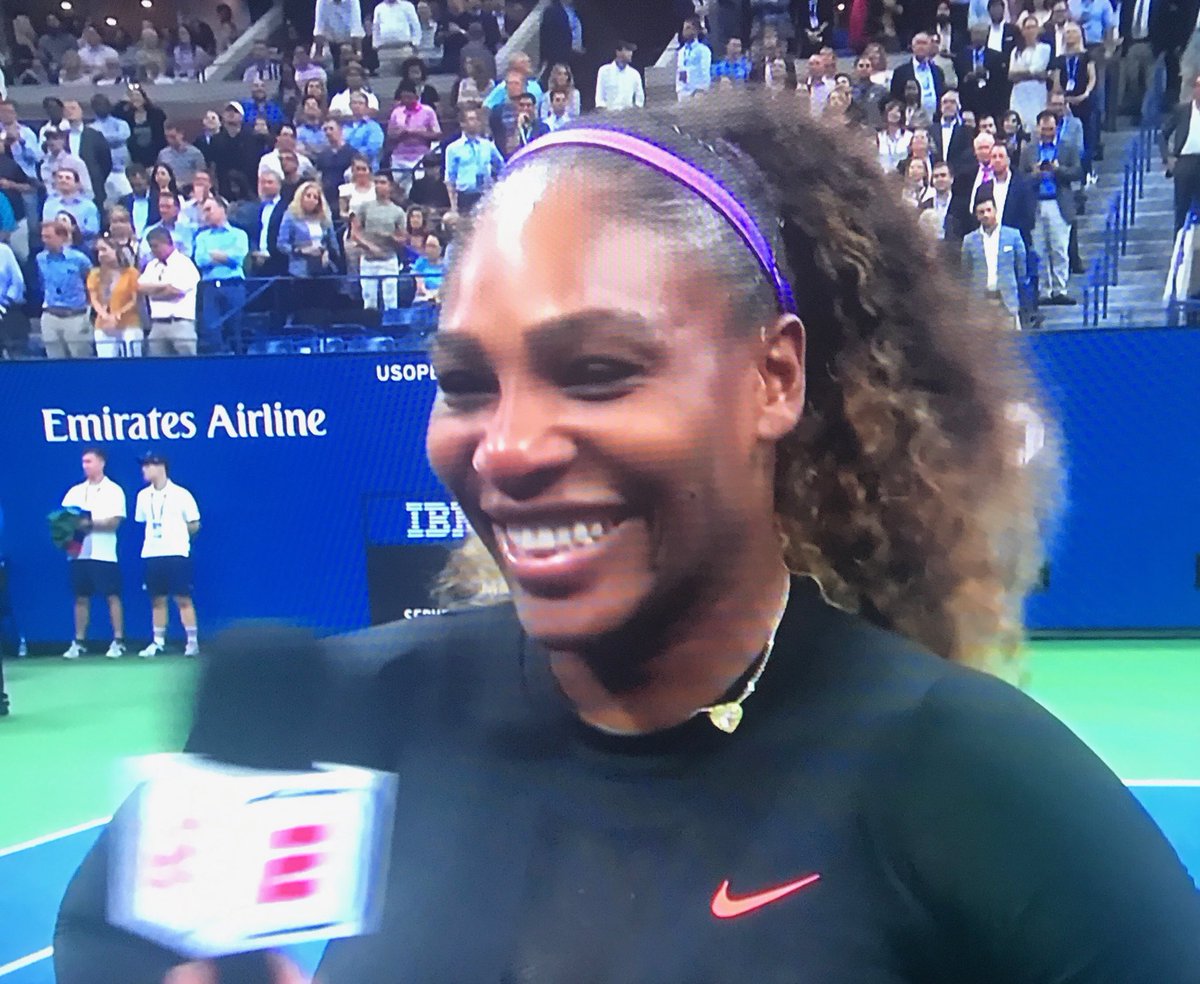 PEACHPORTER's tweet photo. Congrats to Serena on your 100 US Open win https://t.co/h7a371sUOS