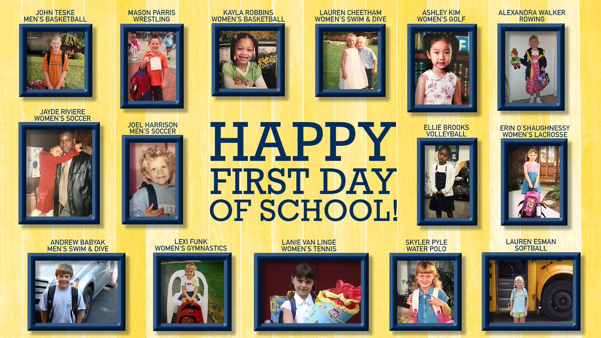 UMichAthletics's tweet photo. Happy First Day of School to all of our amazing student-athletes! 

#GoBlue https://t.co/V91l1hXyoU