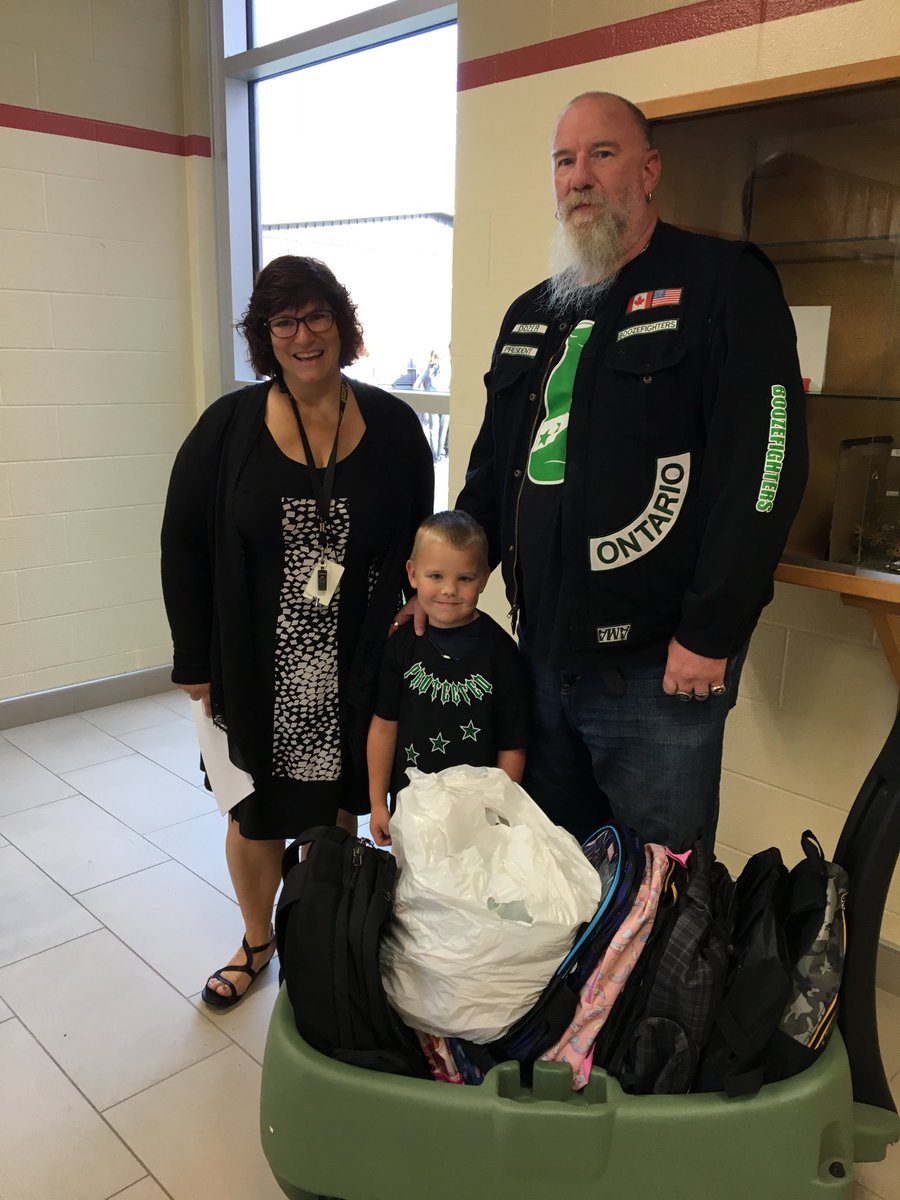 Thank you for the wonderful donation of backpacks and school supplies.