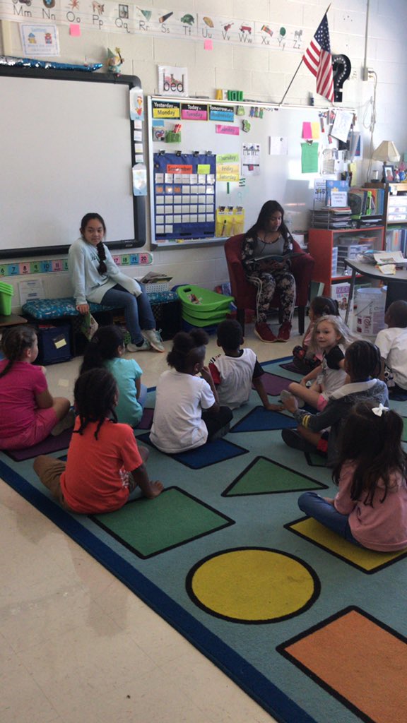 5th grade friends reading to our class. @RSSinformation <a href="/amberjstrause/">Amber Joelle Strause</a> <a href="/nbuckner7/">Nicole Buckner</a> #alwaysreading