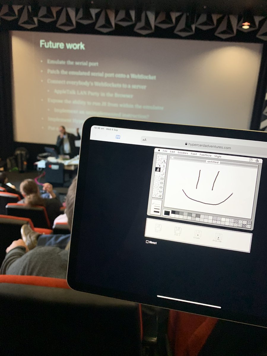 Loving this web Mac Emulator shown off for the talk “A World-Wide Web of HyperCards in Every Browser” at #DevWorld ->
hypercardadventures.com 🤩