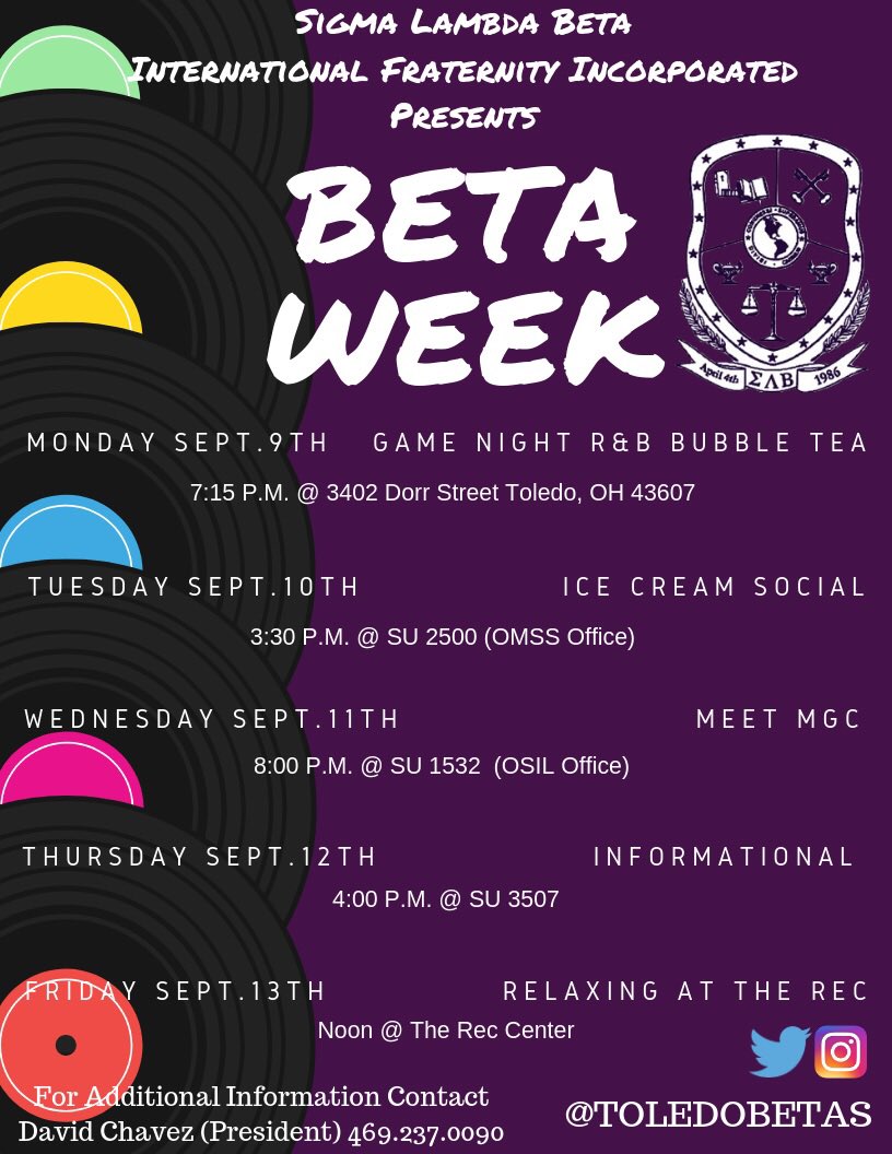 Next week ! Get ready for a whole week of exciting events