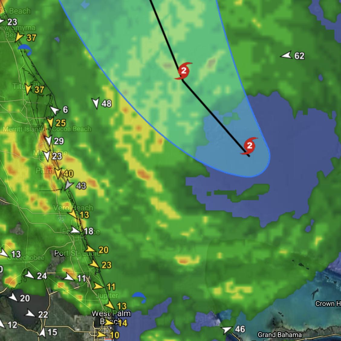 Raging: Hurricane Dorian on iKitesurf: wx.ikitesurf.com/storm/dorian#2…