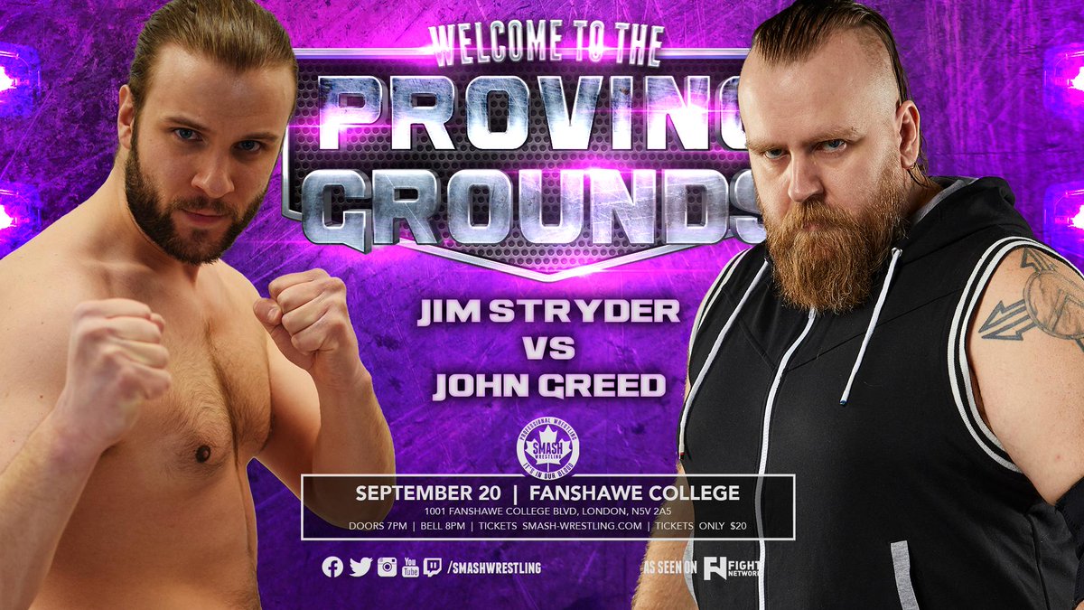 smashwrestling's tweet photo. Big Lads Wrestling!

@greedwrestling is a former Ontario Wrestling Top Prospect, and he's taking on the star-student @RealJimStryder.
Stryder holds a contract for a Championship match in his future, Greed intends to make sure he doesn't get there.
Tickets: https://t.co/19vUtT5uEA https://t.co/dKhFPCy2nM