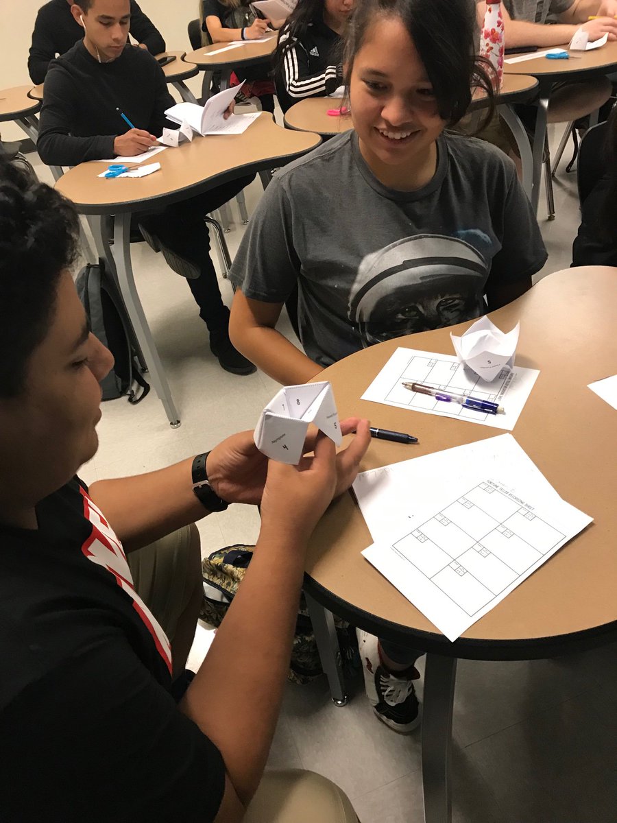 MrsBurton_Math's tweet photo. Everyone was engaged with their Family Function Fortune 🔮Tellers today in Algebra 2! #matadormath #seguinhs #matadorfamily #mathisfun https://t.co/Zk2nwPDM74