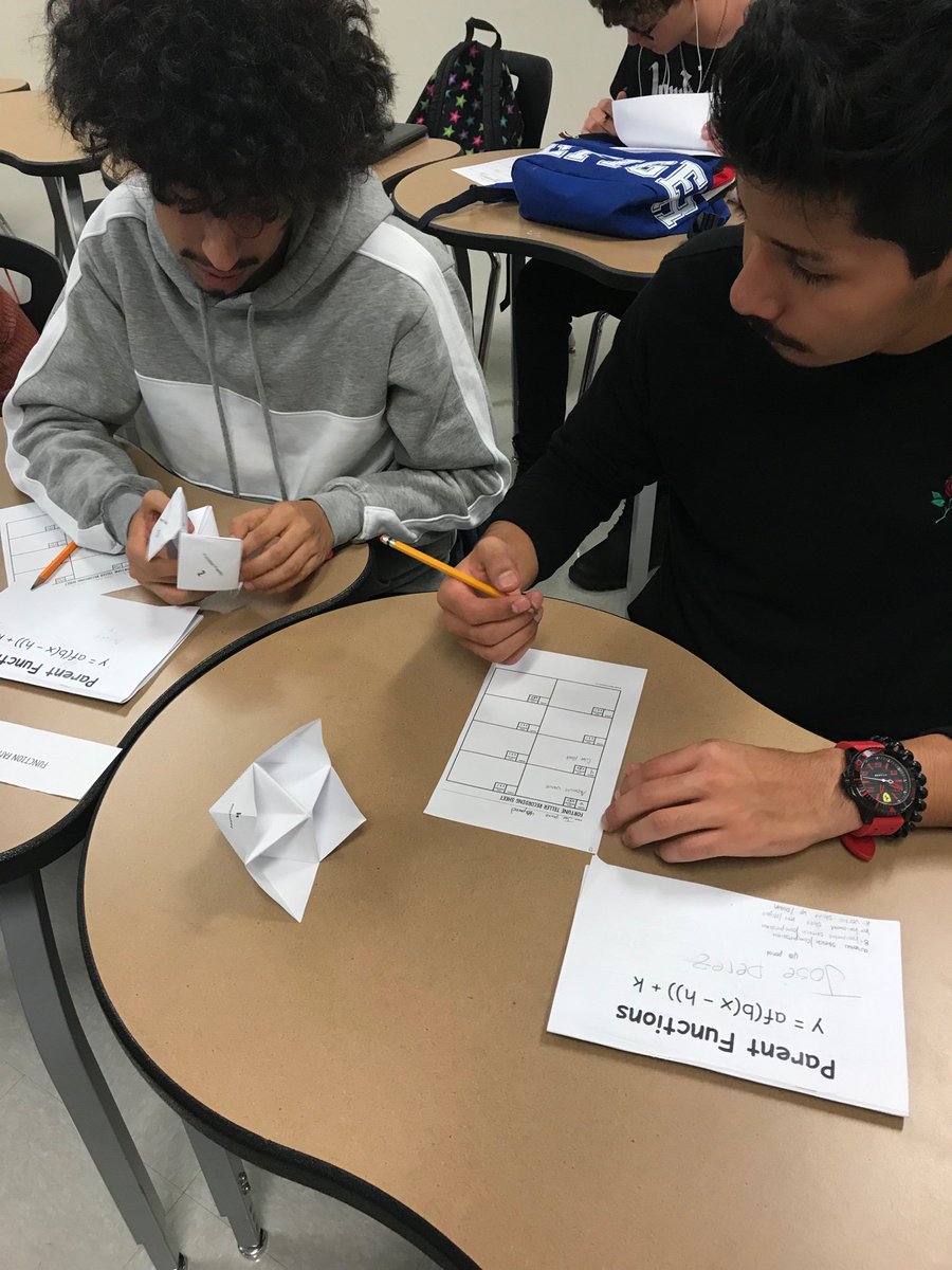 MrsBurton_Math's tweet photo. Everyone was engaged with their Family Function Fortune 🔮Tellers today in Algebra 2! #matadormath #seguinhs #matadorfamily #mathisfun https://t.co/Zk2nwPDM74