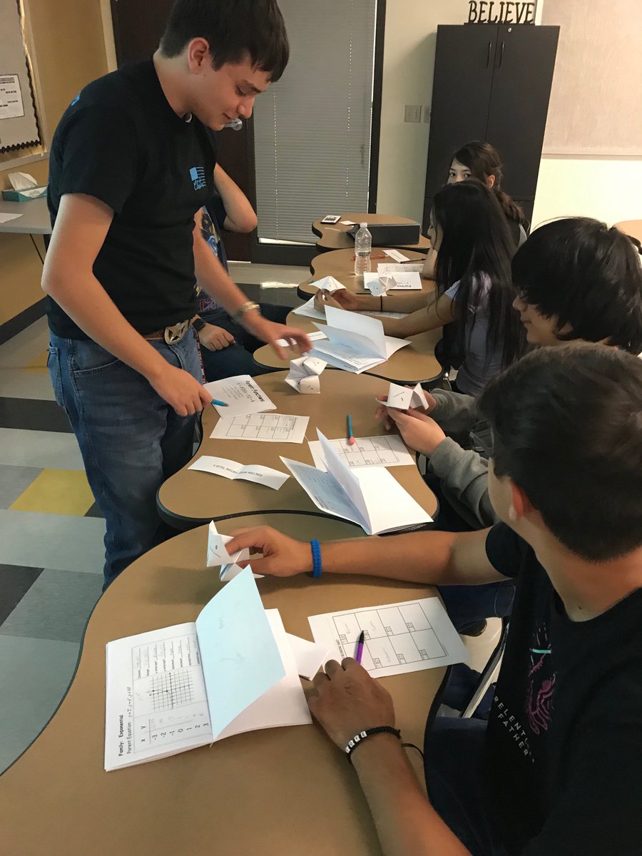 MrsBurton_Math's tweet photo. Everyone was engaged with their Family Function Fortune 🔮Tellers today in Algebra 2! #matadormath #seguinhs #matadorfamily #mathisfun https://t.co/Zk2nwPDM74