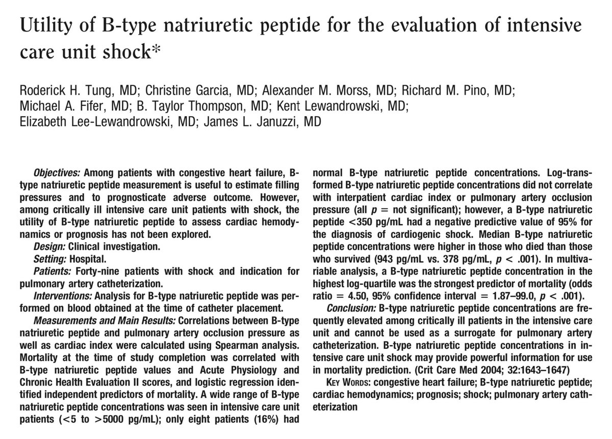DrRoderickTung's tweet photo. Congrats @JJheart_doc on mechanistic PROVE-HF!  Still have very fond memories of BIDDS when we unexpectedly found the powerful prognostic value of BNP in the ICU in 2004.  Thanks for the early mentorship! @MGHMedicine https://t.co/s1bQQBIQJG