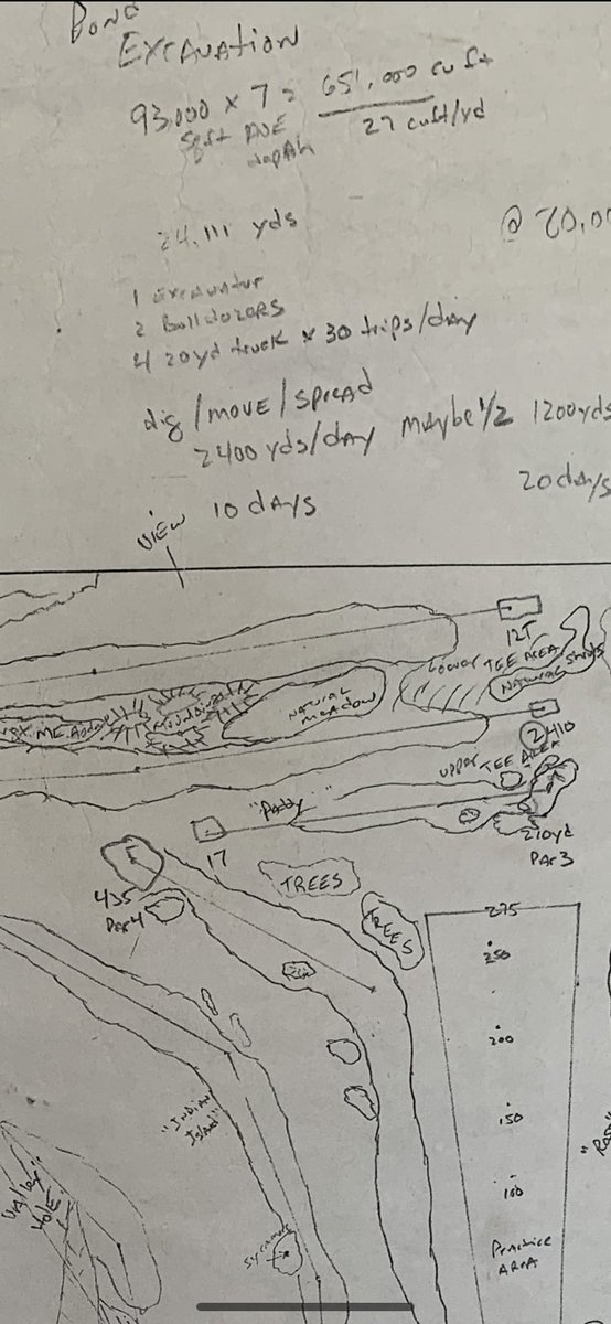 GolfcourseThe's tweet image. Hopson Hills is an old dairy farm w 9 holes open and another 9 in grow in. A very laid back feel w an honor box in he clubhouse. These pics are from the hand drawn plan in the old barn which serves as clubhouse maintenance facility. Great walk on a beautiful day!