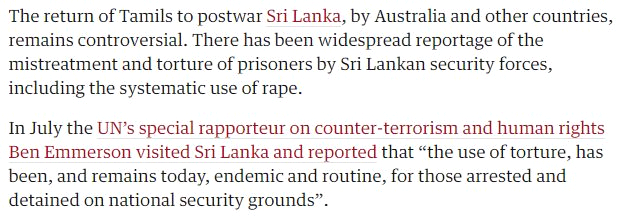 paulinehollywoo's tweet photo. @joshgnosis #Dutton used same powers to grant visa to au pairs! Why refuse visas to the #Biloela #Tamil family which he fully knows will face danger if #refouled to #SriLanka where #WarCrimes against Tamils persist? #refoulement @UNrefugees @UNHumanRights https://t.co/I3773XwYgt https://t.co/pOc4j6FoQy