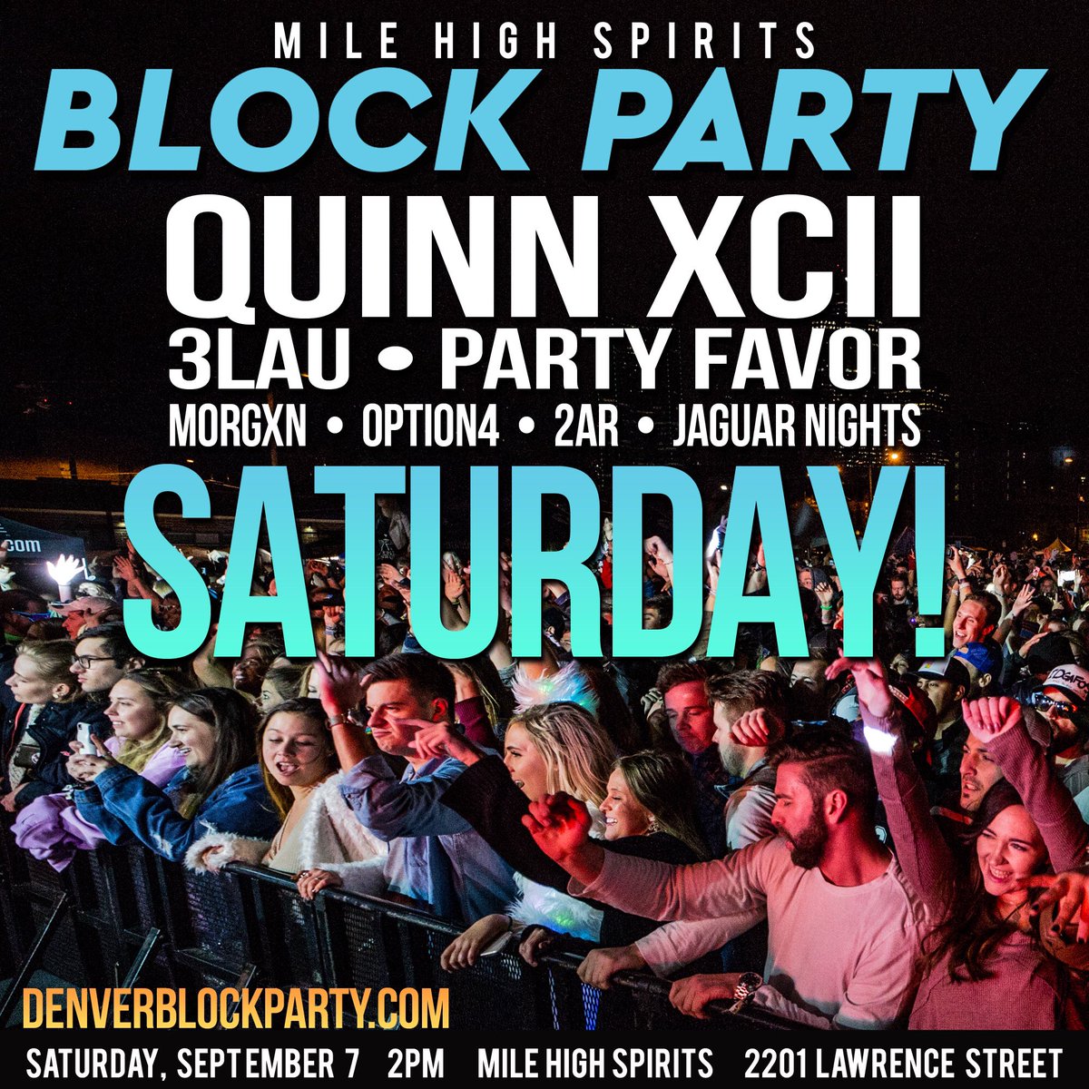 You know where the party is this Saturday 😈➡️ <a href="/milehighspirits/">Mile High Spirits</a> #LETSGO!! 

Get tickets ➙ DenverBlockParty.com