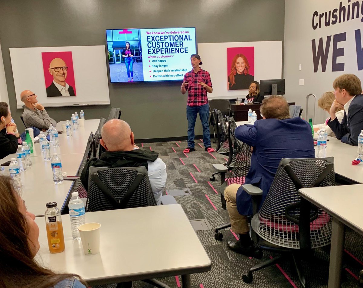 CallieField's tweet photo. Great time in Bellingham with Deutsche Telekom today! The #360 team was able to share and portray not only how TEX is THE BEST in customer experience, but also how it changes our employees lives. #FamousForCare https://t.co/m9Djkx7aBB