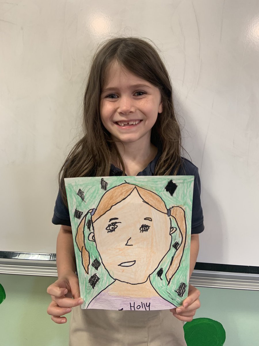 Second graders step it up with these impressive self-portraits that reflect themselves and the elements of art! Great job! @brinson_IT @WoodwardAcademy #elementaryart #2ndgrade