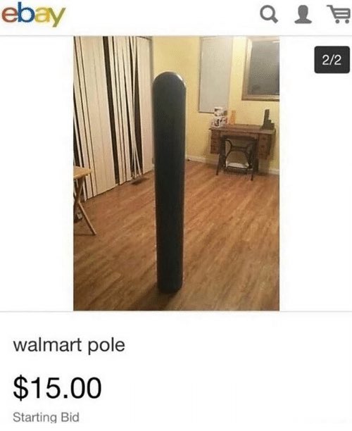 Simon te Brinke on X: Someone is selling a Walmart pole on  and I feel  blessed to be living through such exciting times.   / X