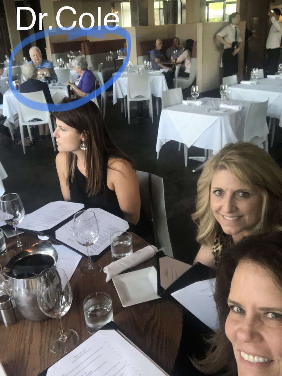 CooneyBridget's tweet photo. Representing both groups, enjoying dinner. Recognize anyone? #PCBSFamily19 #PCBSRockStars19 #bestPCBSprofessor https://t.co/lkVQVi9r1V