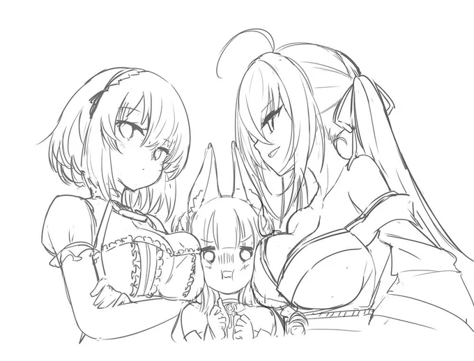昨日友達の思いつきを思いつきで描きました 