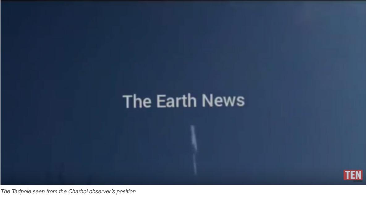 joe_sameer's tweet photo. #PAF jet's Last Fall - #27Feb2019 #POK 

Captured on video-TWO different nd geographically apart locations- #Tadpole like cloud; smoke and fuel - an aircraft burning - fell between #Charhoi and #Kotli

#Voila-The only photos of the PAF #F16's final crash

#OpSwiftRetort
#Shaheen https://t.co/PcCEmadXFr