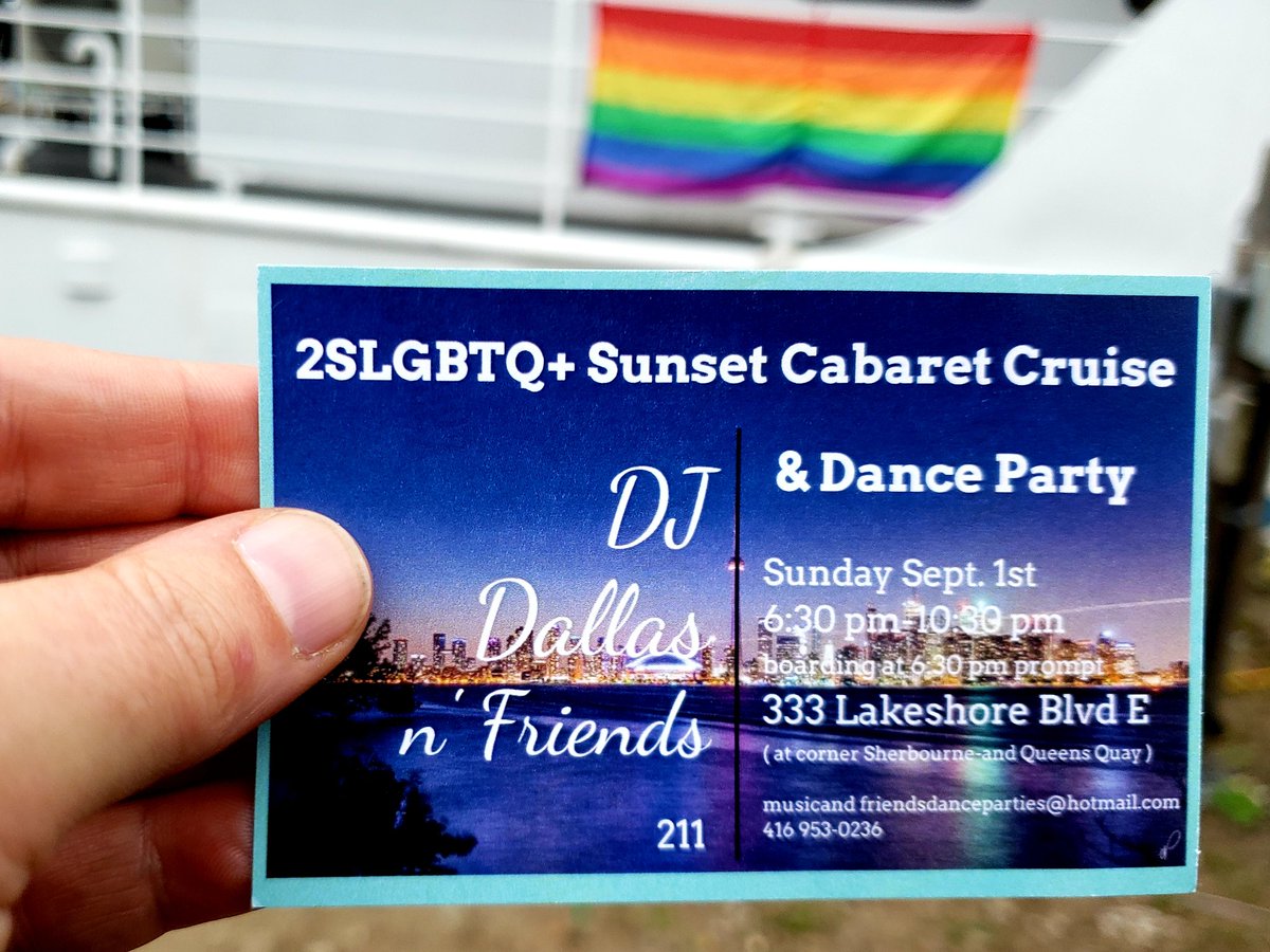 chandralipaul's tweet photo. Had a fun time on the Sunset Cabaret Boat Cruise around the Toronto Islands on Sunday night. Beautiful views, great music to dance to, fun performers to watch, and made some new friends. #PrideFun https://t.co/FIsQdbKBYt