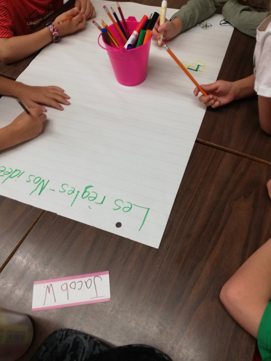 MmeKWiley's tweet photo. A great start to our first day back. Nous parlons francais!! #groupwork #learningfrench #grade2fi #grade3fi #HDSBfirstday @brucetlindley @HDSBFSL https://t.co/N13bH6gxBM