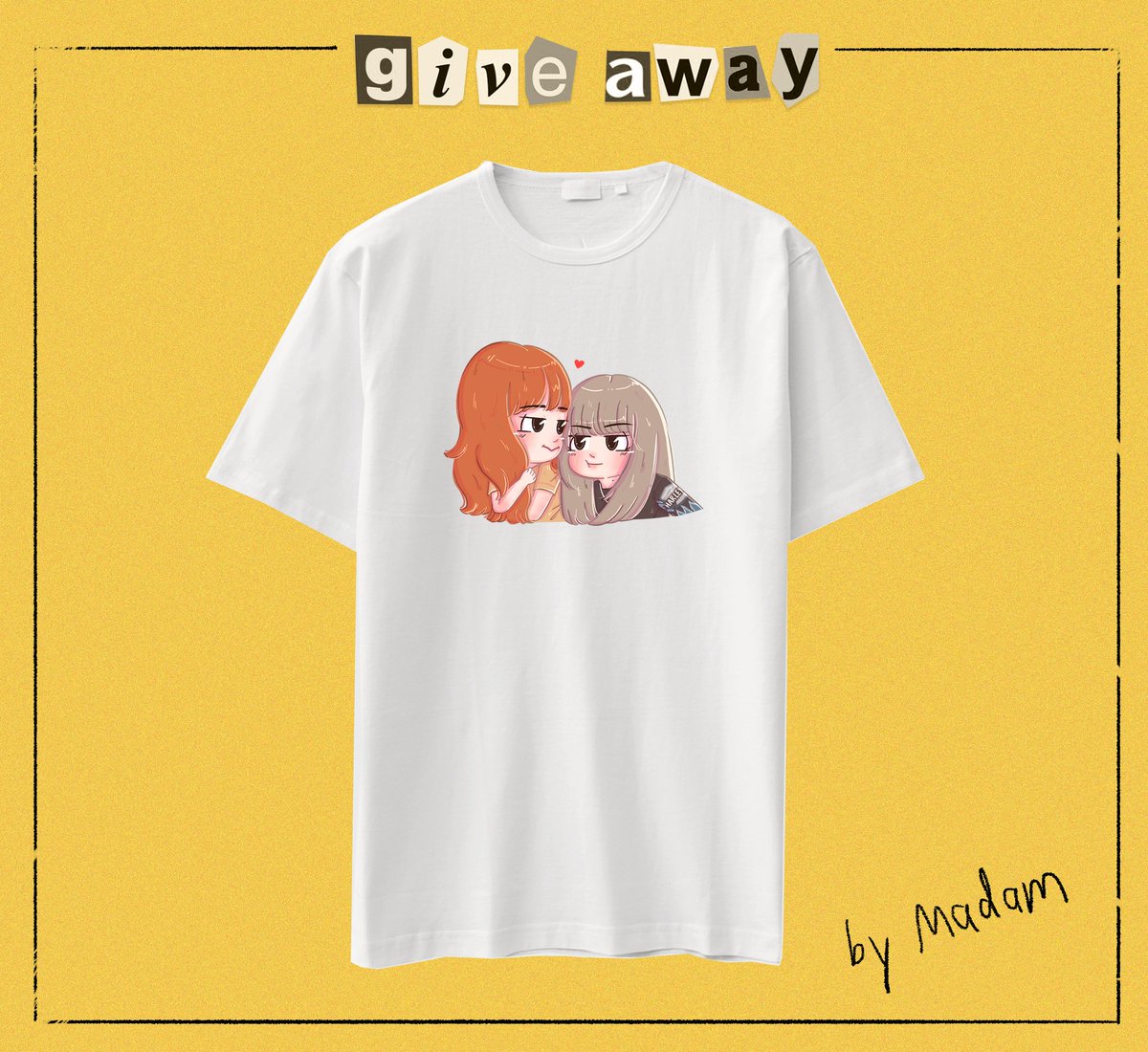 onyourm_n's tweet photo. เนื่องจากเราได้ทวิตไปแล้วว่าจะแจกเสื้อลิซู วันนี้ตัวอย่างเสร็จเรียบร้อยแล้ว ได้เวลาแจกแล้ว แจก10ตัว 10คนค่า เมนชั่นบอกโมเมนต์ที่ชอบของทั้งคู่พร้อมไซส์เสื้อใต้ทวิตนี้ ไม่ต้องโควทค่ะไม่นับ #LISOO #giveawaybymadam https://t.co/0LzjzSVFh0