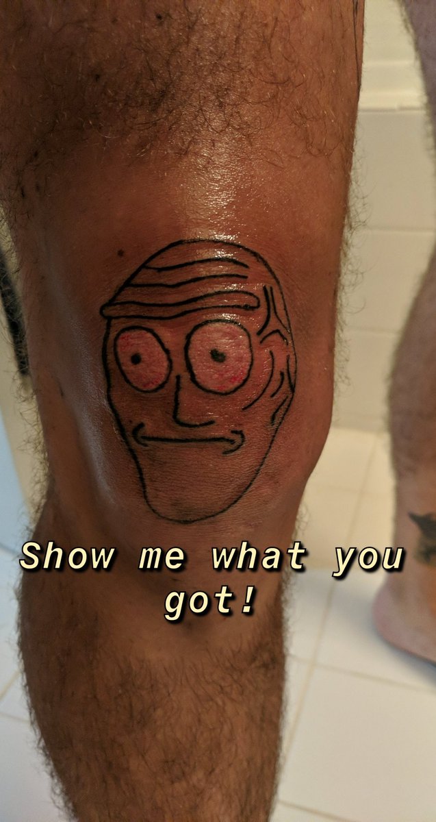 rgrfish's tweet photo. Problem with tattooing yourself, there's only so many places you can comfortably reach. Lol https://t.co/PMAplQyY8S
