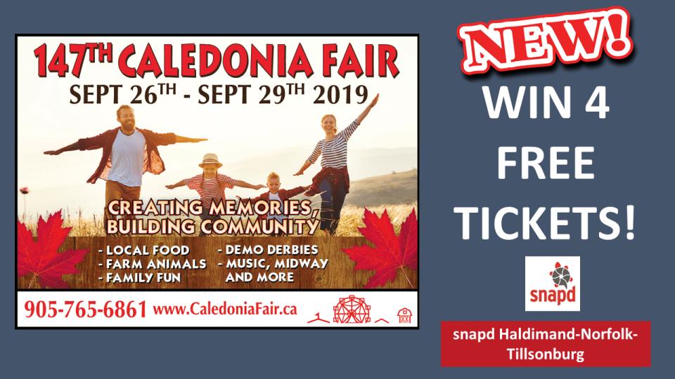 Win a Family Pack of FOUR (4) Free Admission Passes to The 147th Caledonia Fair!  
bit.ly/2luoBSb