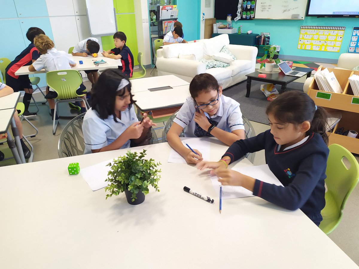 During Maths today in Grade 4.1 the students played a game in place value that solidified multiplication of ten, hundreds and thousands. <a href="/MeagDS/">Meagan da Silva</a> <a href="/GEMSinspire/">GEMS Edu</a> @EYPYGEMSsingapore