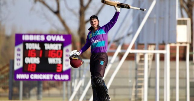 Louren Steenkamp scored the 6th 100 in the (3 centuries have been scored by NWU players) <a href="/varsitysportsSA/">Varsity Sports</a> #GooiSomeGees <a href="/wihanlubbe1/">Wihan Lubbe</a> <a href="/Janneman_Malan/">Janneman Malan</a> are the other two players to score a century in the <a href="/varsitysportsSA/">Varsity Sports</a> for <a href="/theNWU/">NWU - North-West University</a>