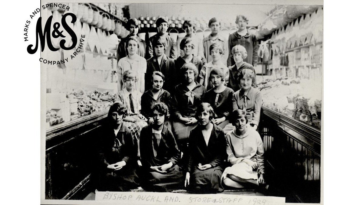 MandSHeritage's tweet photo. Our collection of employee photos is fascinating, from the absolute cracker of the #Deptford staff in 1967 (below), to this captivating image of the #BishopAuckland staff team in 1929. #1920s #retailhistory #durham #womenshistory #shopgirls https://t.co/ozy99g9oEM