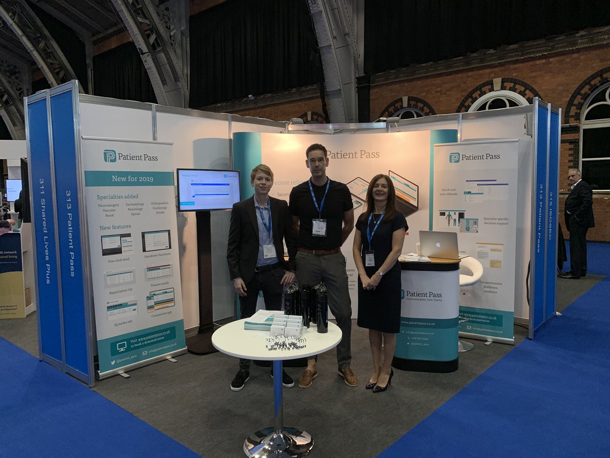 All set up at stand 313, come and say hello! #Expo19NHS