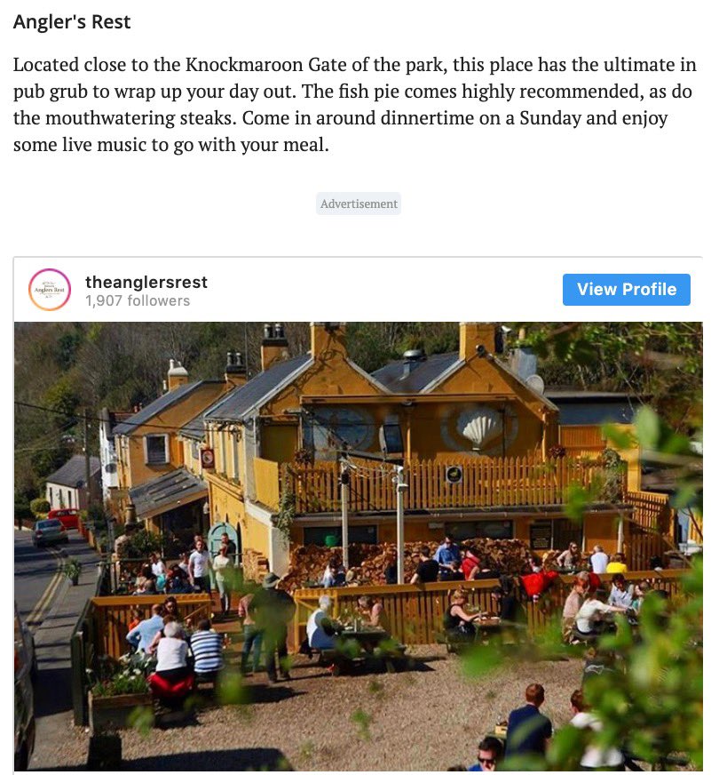 Delighted that Wrights Anglers Rest is in the top spot of Lovin’ Dublin’s Phoenix Park Food Guide! Be sure to pop in next time you’re taking a stroll ☀️