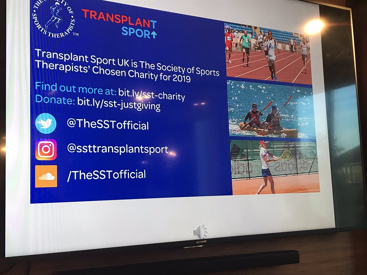 Day 2 of #SST University Forum &amp; kicking off with #TransplantSport - the #SST chosen charity for 2019.   Some inspiring conversations 
<a href="/Ashjones1987/">Ashley Jones, PhD</a> @edsportstherapy