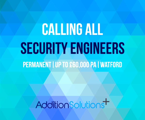 AdditionRecruit's tweet photo. *Role of the day*
We are currently recruiting a Security Engineer which would be based in Watford.
If you would like to hear more about this role please don't hesitate to contact us on 03300242273!
#Tech #Security #Engineer #Cloud #SOCtools https://t.co/8GCXddaDsA https://t.co/GjJNJh65q9