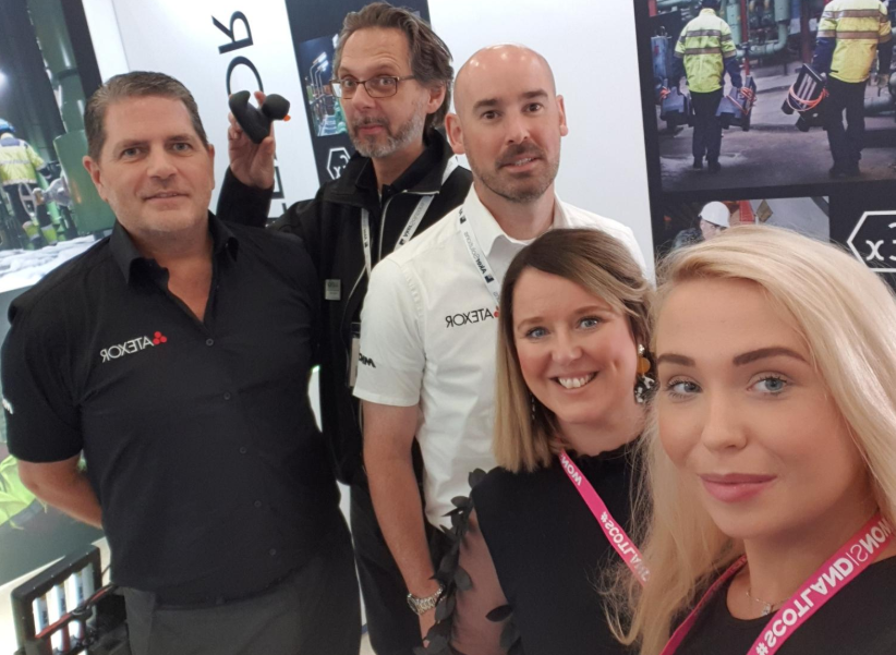 Atexor_'s tweet photo. Day 2 @SPE_OE 

Derek Scott, Sebastian Vuorisalo and Andy Horsford looking dapper on our stand this morning.

Remember to come by to pick up your rubber duck 🦆 

#OE19 #Atexor #ExLighting #ATEXLighting #OffshoreEurope https://t.co/b0vt7hYyoO